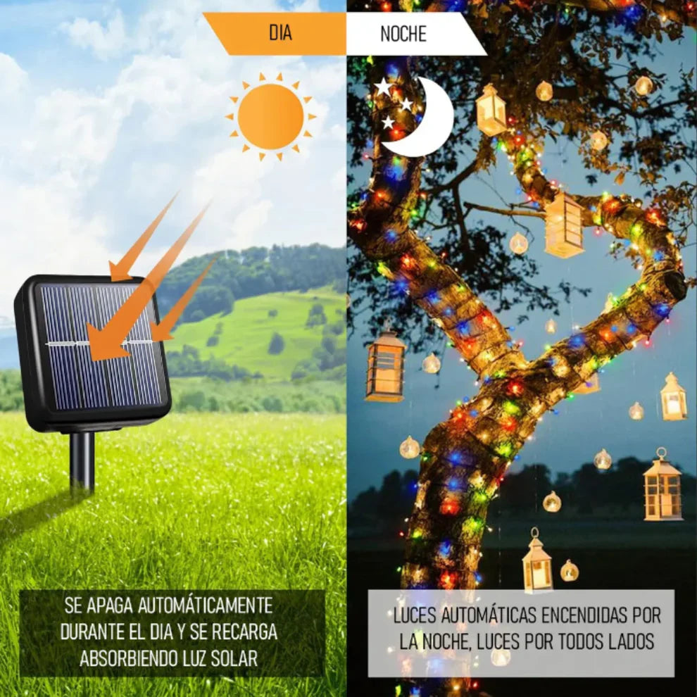 Luces Navideñas Solares 🎇 – Decoran y Ahorran tu Hogar – Ilumina sin Preocuparte del Consumo - SOLO HOY 50% OFF