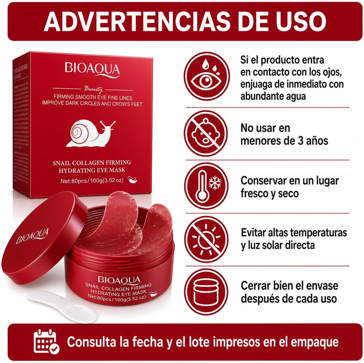 Parches Anti Ojeras BIOAQUA™ - APROBADO POR EXPERTOS