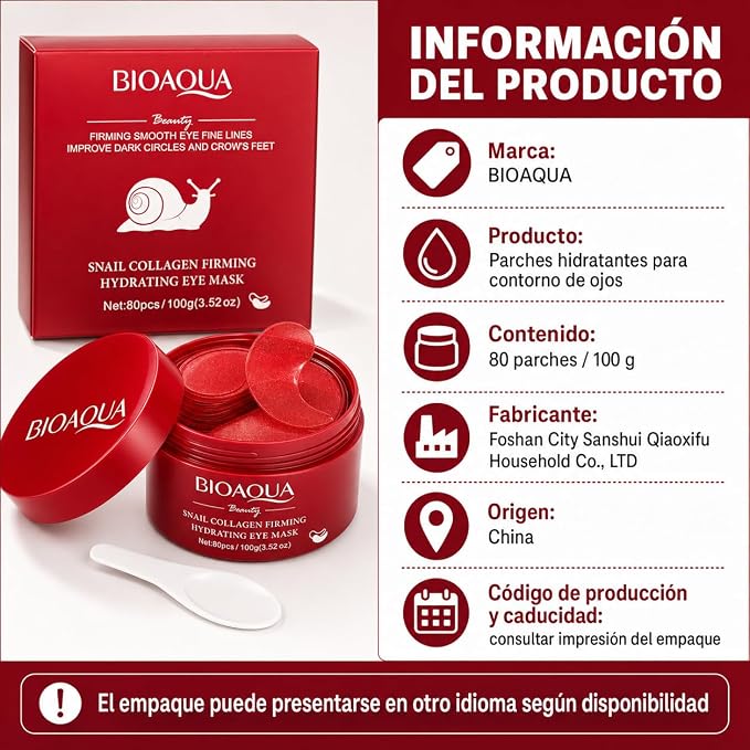 Parches Anti Ojeras BIOAQUA™ - APROBADO POR EXPERTOS