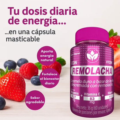 Remolacha con Magnesio y Vitamina C - Energía Natural y Rendimiento Físico