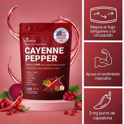 Cayenne Pepper - Una cápsula blanda para tu rutina de cada día.