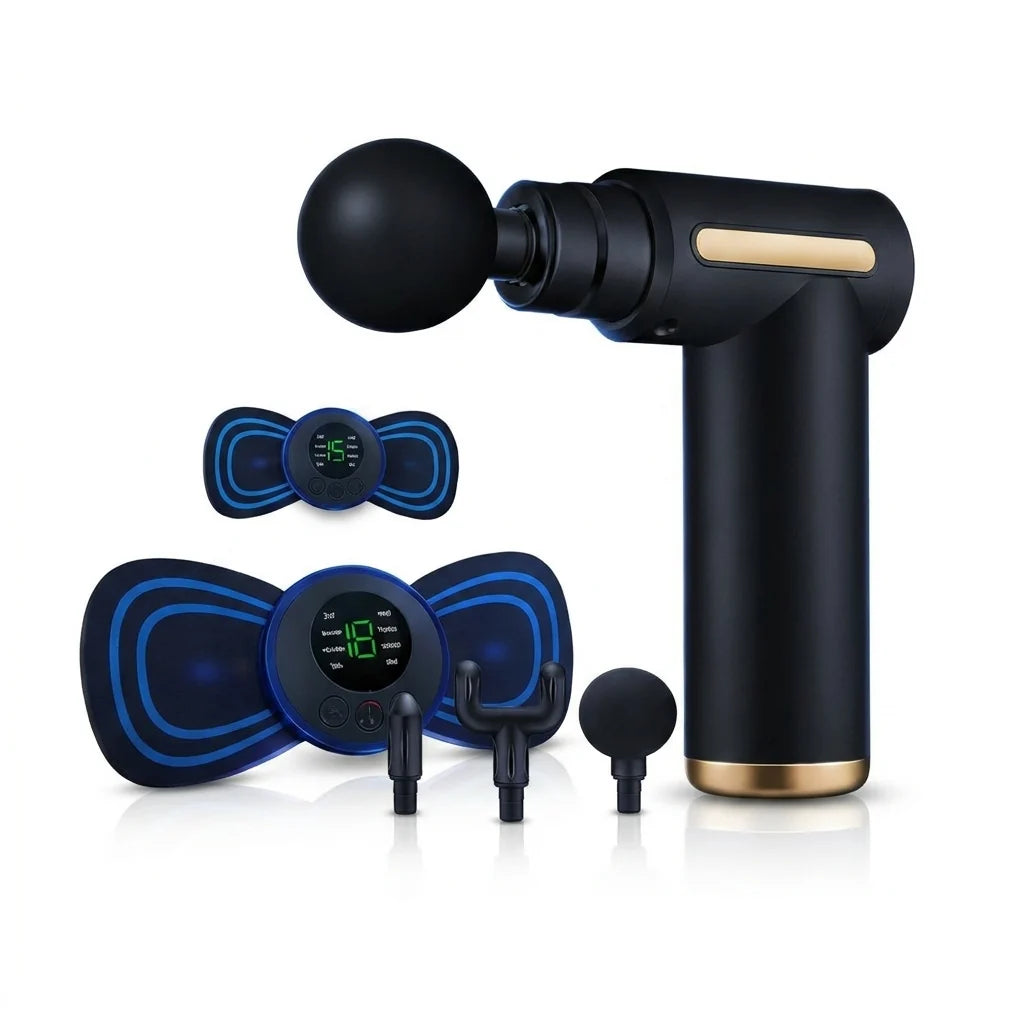 Pistola Masajeadora Portátil | Masaje de Percusión para Uso Diario - LLÉVATE 1 MASAJEADOR ELÉCTRICO DE REGALO DE