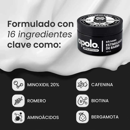 Combo Apolo Bálsamo Y Activador Folicular - Barba Con Apariencia Más Poblada - LA SEGUNDA UNIDAD POR SOLO + $39.000