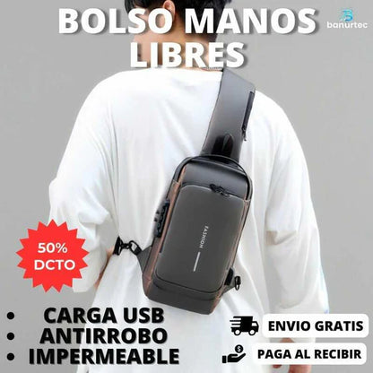 BOLSO IMPERMEABLE DE HOMBRO ANTIRROBO - SOLO HOY 50 % OFF
