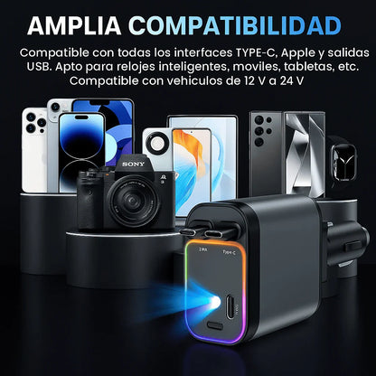 Cargador 4 en 1 con Carga Ultrarrápida de 120W y Proyector Estelar