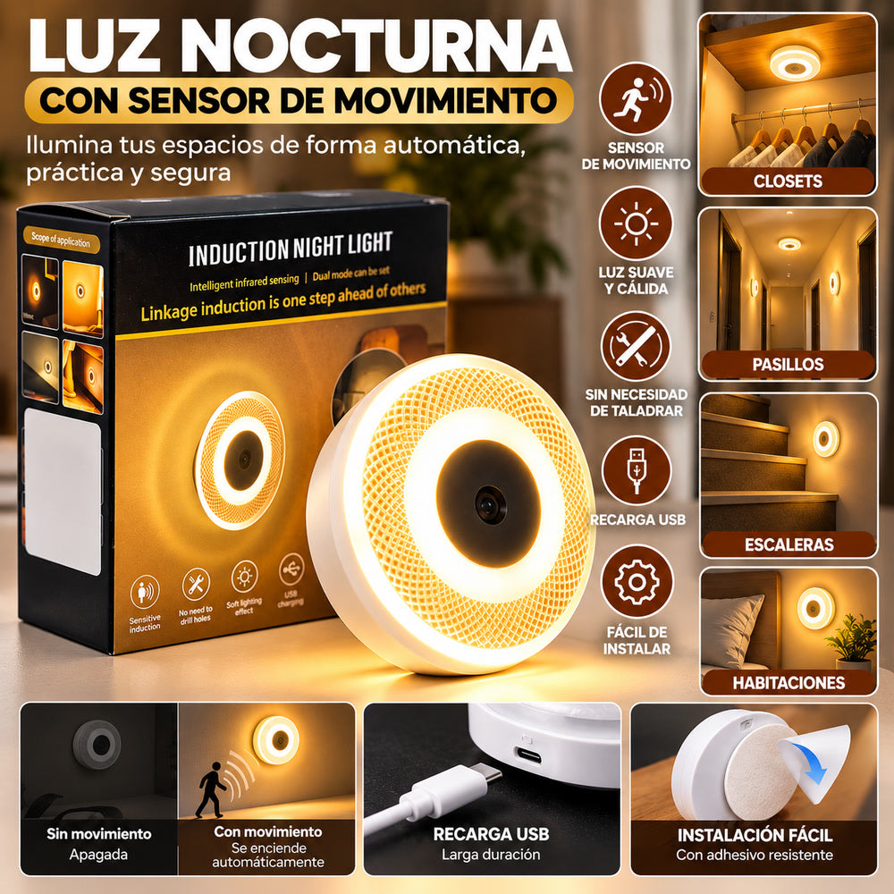 Lámpara Led Sensor Movimien 3 TonosRecar