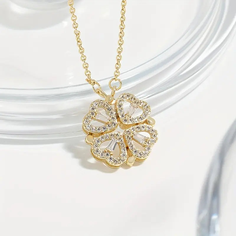 OFERTA DE LANZAMIENTO - COMBO 2 en 1 - Collar trébol corazón 2 modos