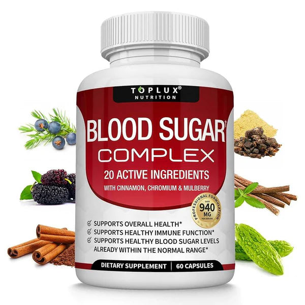 OFERTA EXCLUSIVA 30% OFF - Blood Sugar Complex™: Fórmula Avanzada con Canela, Cromo y Morera