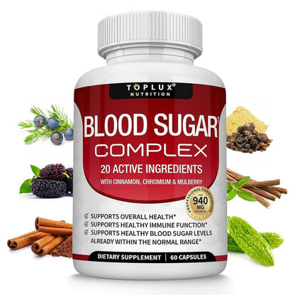 OFERTA EXCLUSIVA 30% OFF - Blood Sugar Complex™: Fórmula Avanzada con Canela, Cromo y Morera