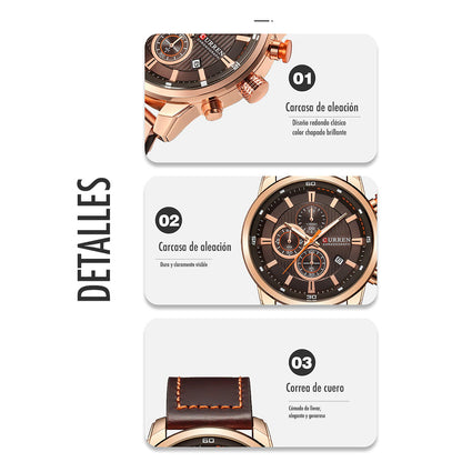 Reloj Curren 8291 Cuero