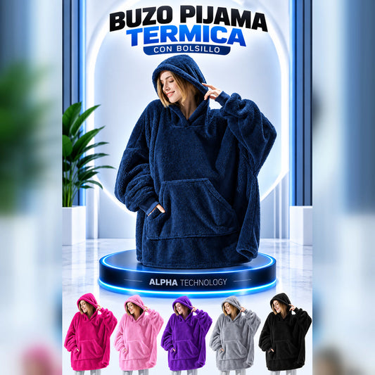 Buzo pijama termica con bolsillo