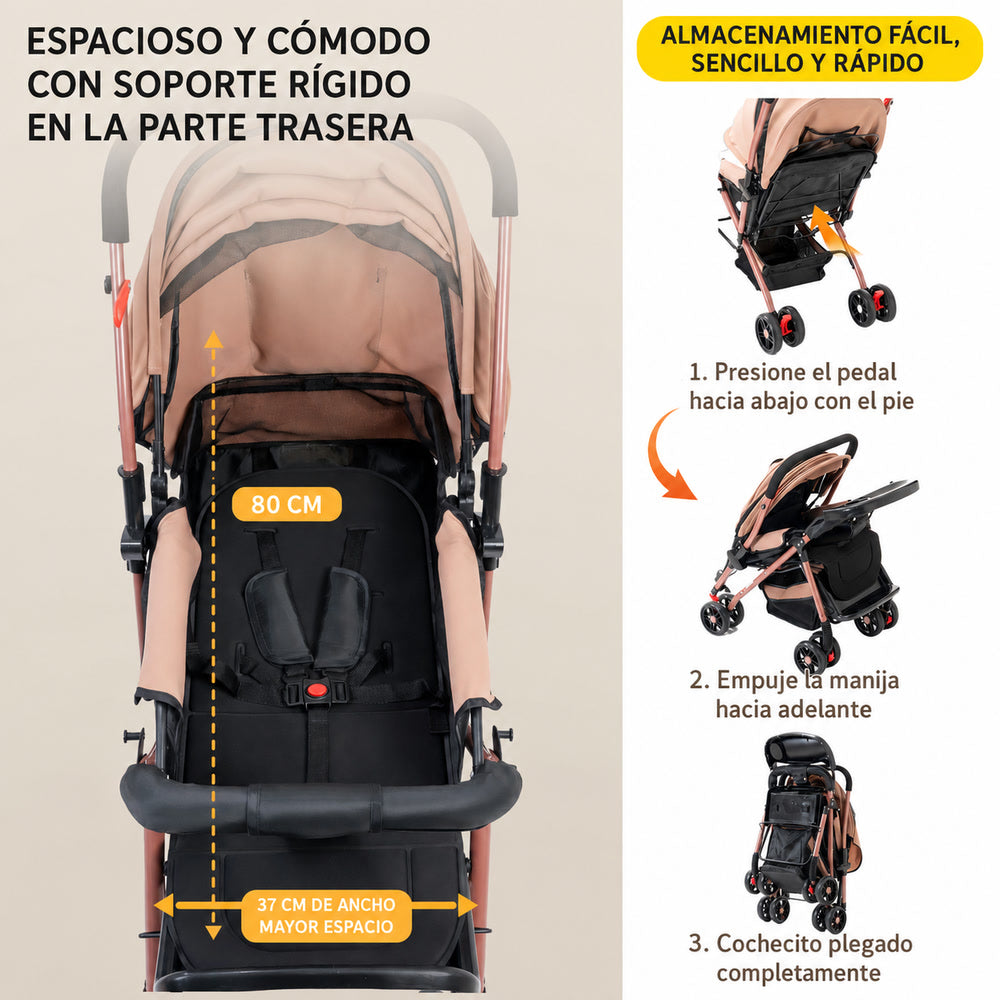 Coche bebe reversible multifuncion