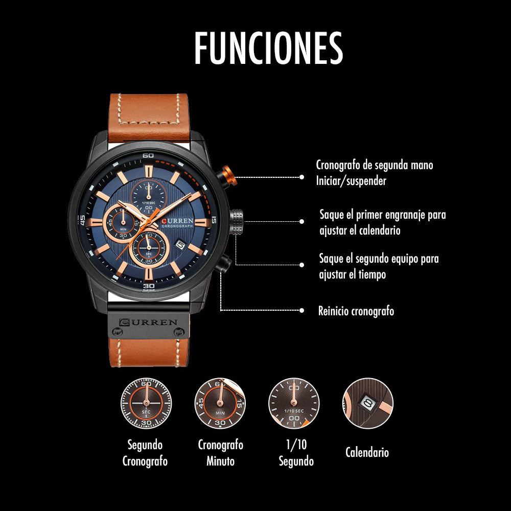 Reloj Curren 8291 Cuero