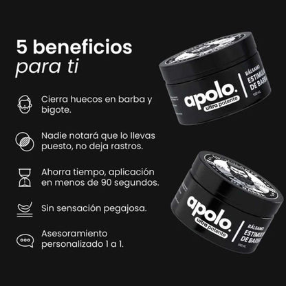 Combo Apolo Bálsamo Y Activador Folicular - Barba Con Apariencia Más Poblada - LA SEGUNDA UNIDAD POR SOLO + $39.000