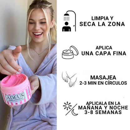 CREME ADEUS® ORIGINAL. COMBATE ESTRIAS, FLACIDEZ Y CELULITIS YA. - SOLO HOY 30% OFF