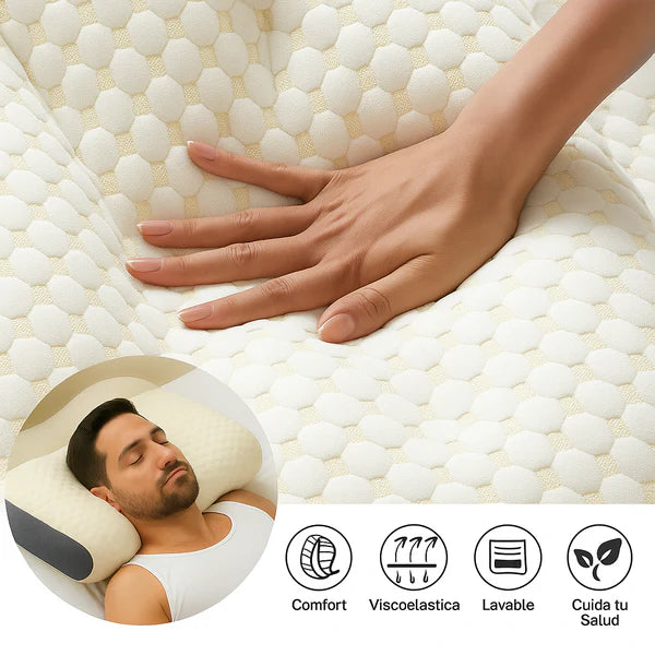 MEJORA LA CALIDAD DE TU SUEÑO - Almohada Cervical SPA 3D ¡ÚLTIMAS UNIDADES 50% OFF!
