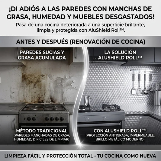 ALUSHIELD™ Papel Adhesivo de Aluminio Protector Antigrasa - LA SEGUNDA UNIDAD POR SOLO + $34.000