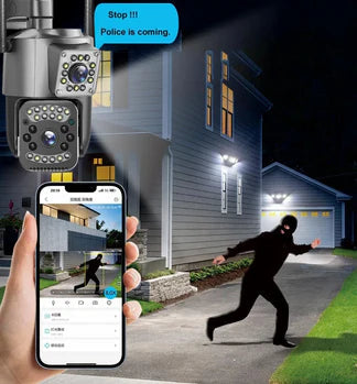 Detección Inteligente y Alertas Sonoras - CAMARA IP ALARMA DOBLE LENTE CON APP PARA TELÉFONO (Cópia)
