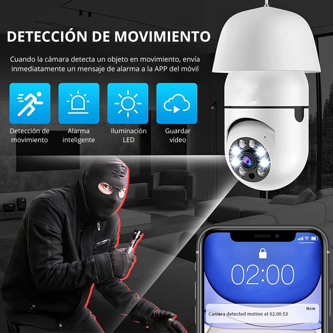 Detección Inteligente y Alertas Sonoras - CAMARA IP ALARMA DOBLE LENTE CON APP PARA TELÉFONO (Cópia)