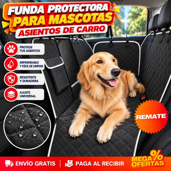 Forro para carro protector mascotas - Útil en la vuelta corta y en el viaje largo