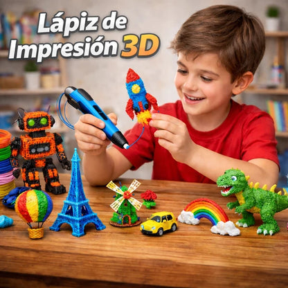 LAPIZ 3D - Estimula la creatividad, concentración y habilidades motoras.