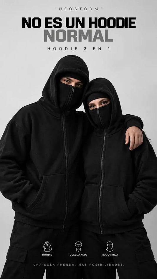 Hoodie Con Balaclava Premium ® - EL DETALLE QUE LO CAMBIA TODO