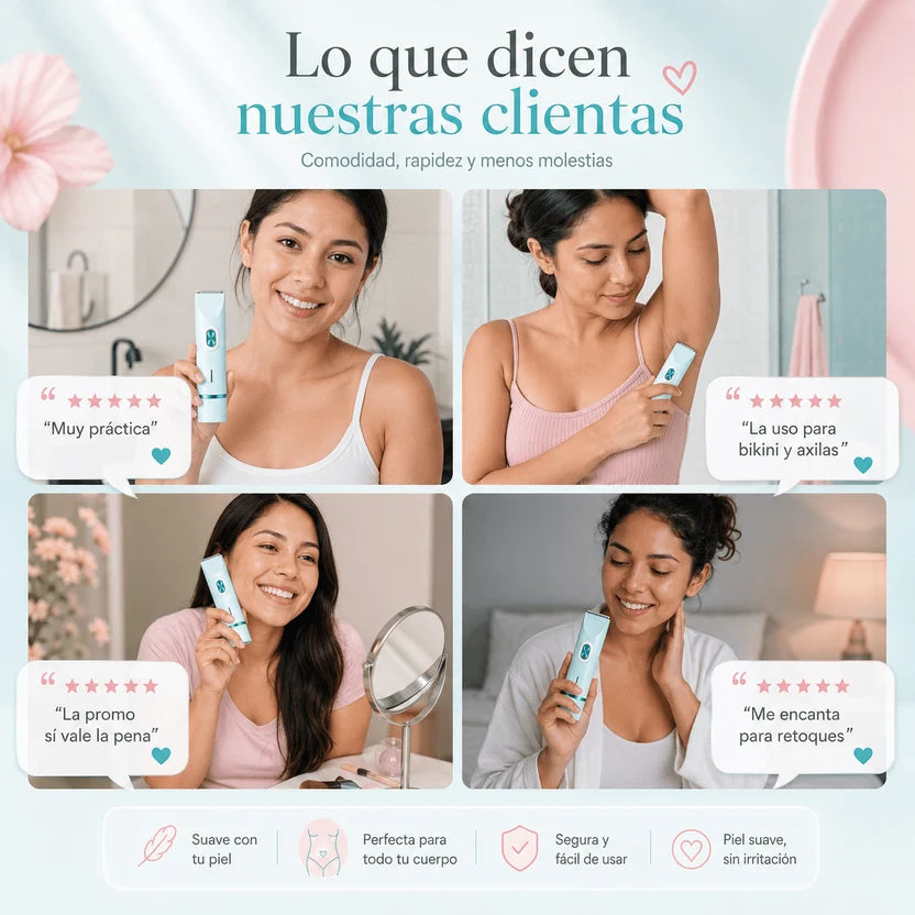 depiladora eléctrica doble cabezal - Beneficios que si se notan