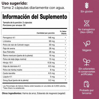 TrueFem® Balance 60 Cápsulas ORIGINAL - Recupera tu Salud Femenina y Equilibrio Hormonal
