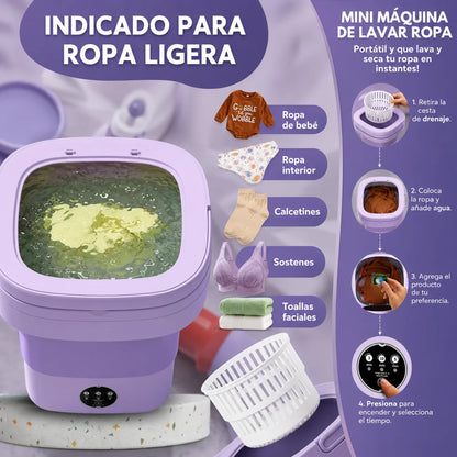 Lavadora Portátil Plegable - Prendas Pequeñas Sin Ocupar Espacio
