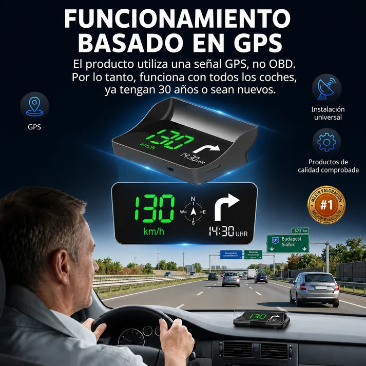 ¡LANZAMIENTO 2026! Velocímetro Digital GPS para Coche con Pantalla Head-Up Display