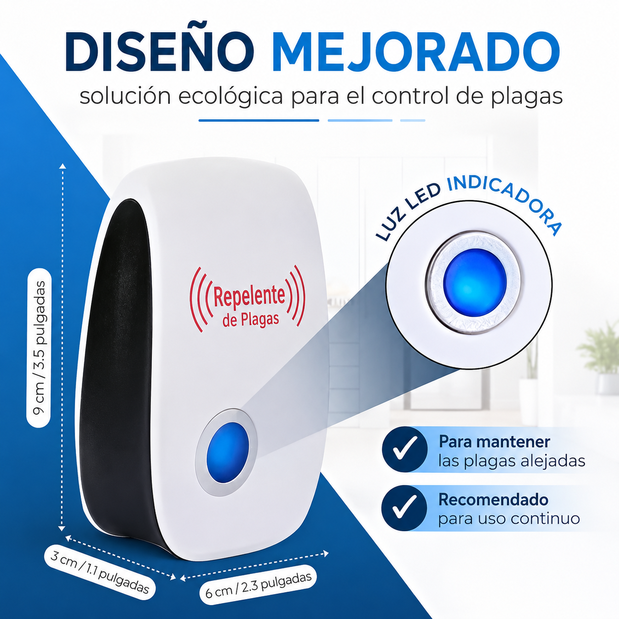 SUPER PROMO SOLO HOY 60% OFF - Repelente Ultrasonico de Plagas