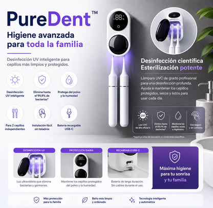 ¡LANZAMIENTO! - PureDent™ Esterilizador de Cepillos UV inteligente
