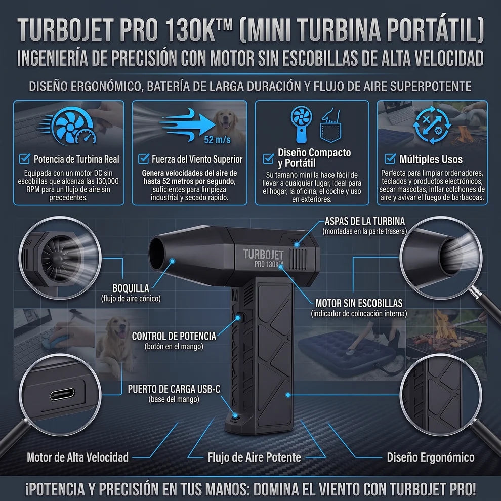 TurboJet Pro™ | Soplador Turbo Jet Super Poderoso