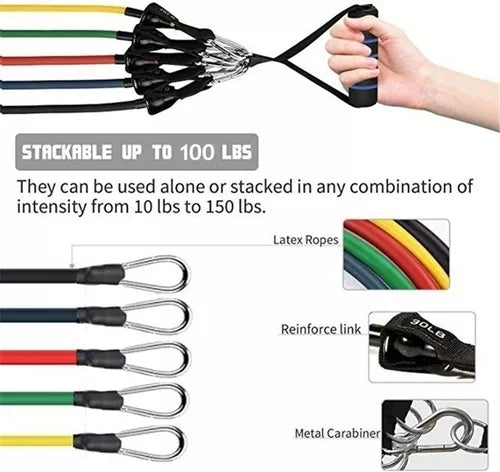 SOLO HOY 35%OFF Kit de bandas de resistencia tubulares
