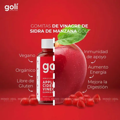 PROMO SOLO HOY 35% OFF - GOMAS GOLI NUTRITION VINAGRE DE MANZANA