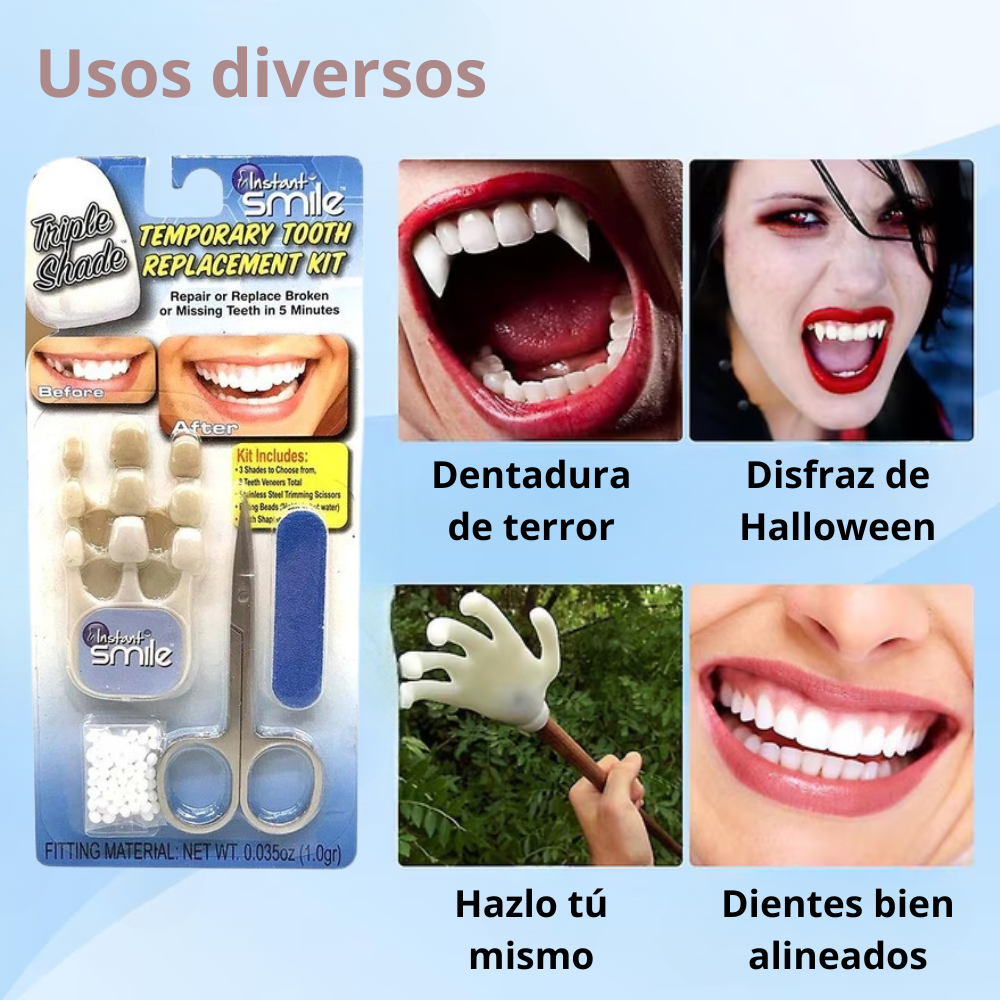 KIT REPARACIÓN DENTAL INSTANTÁNEA - Gránulos de resina moldeable