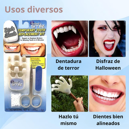 KIT REPARACIÓN DENTAL INSTANTÁNEA - Gránulos de resina moldeable