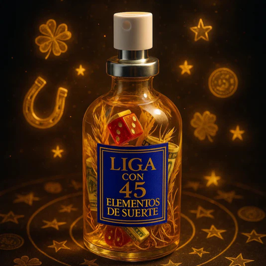 ATRAE LA RIQUEZA Y LA FORTUNA - Perfume Liga 45 Elementos de Suerte ¡ÚLTIMAS UNIDADES EN STOCK!