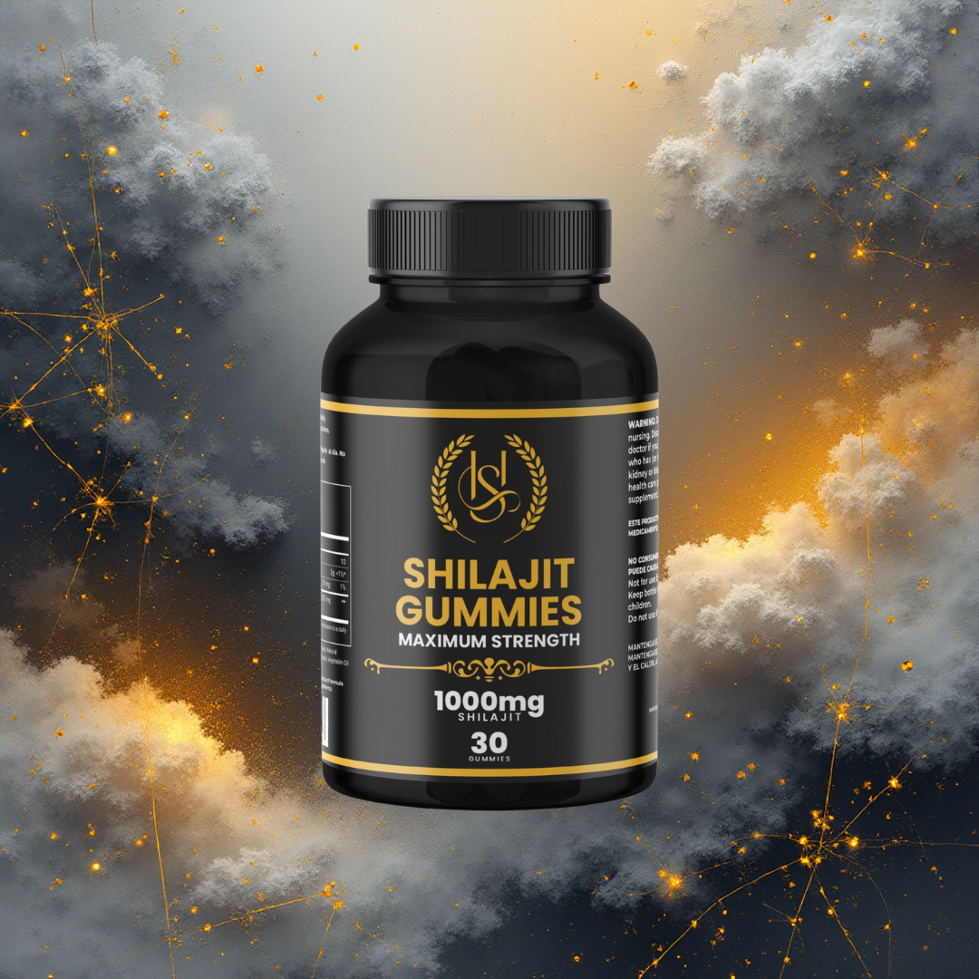 Gomas de Shilajit: Suplemento natural para mejorar estrés, ánimo y rendimiento - SOLO HOY 40% OFF