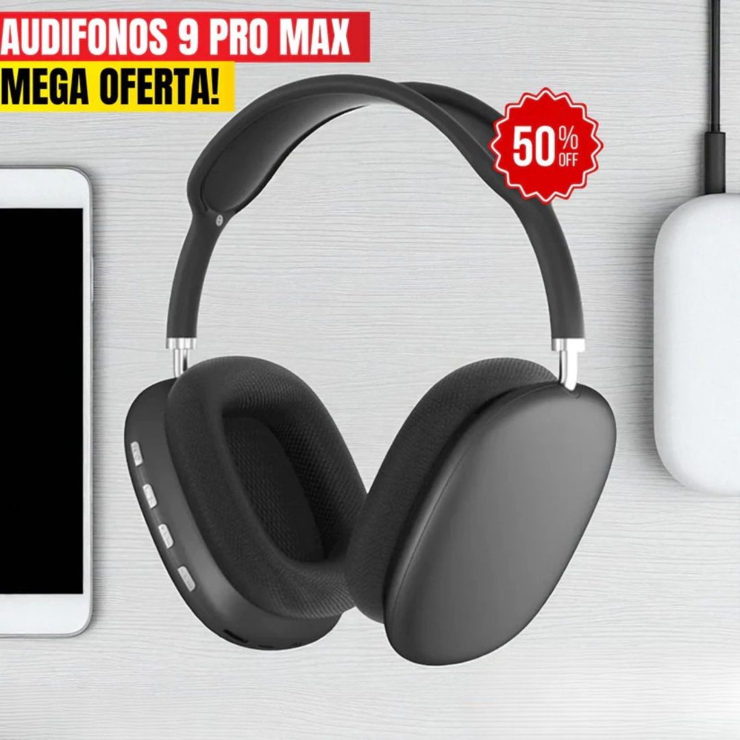 ¡ESCUCHA TU MÚSICA SIN INTERRUPCIONES Y SIN CABLES! AURICULARES  DIADEMA P9 PRO MAX - 50% OFF