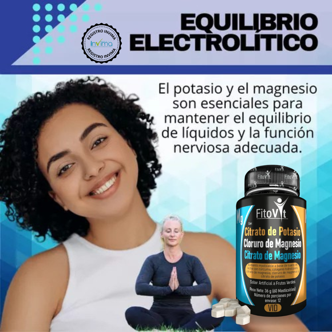 MÁXIMA ENERGÍA Y VITALIDAD - Citrato de Potasio y Magnesio 3 en 1 ¡SÚPER PROMO SOLO HOY!