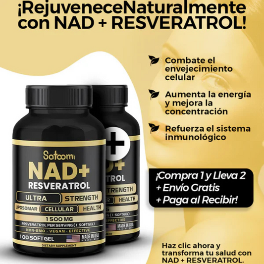 SÓLO HOY Nad + Resveratrol x 2 und al precio de uno 50% OFF