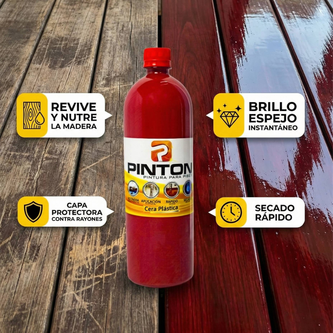 LIQUIDACIÓN TOTAL 35% OFF - Cera Plástica Pinton – Brillo y Protección Profesional para tus Pisos
