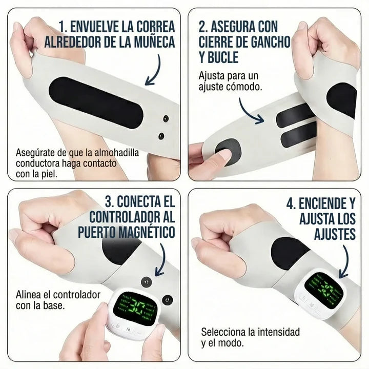 WristHeat Pro - Calor que calma tu muñeca al instante Termoterapia ajustable con soporte envolvente