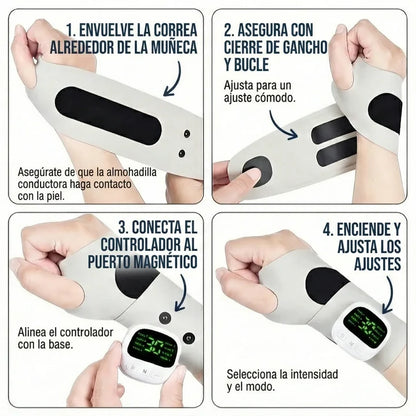 WristHeat Pro - Calor que calma tu muñeca al instante Termoterapia ajustable con soporte envolvente