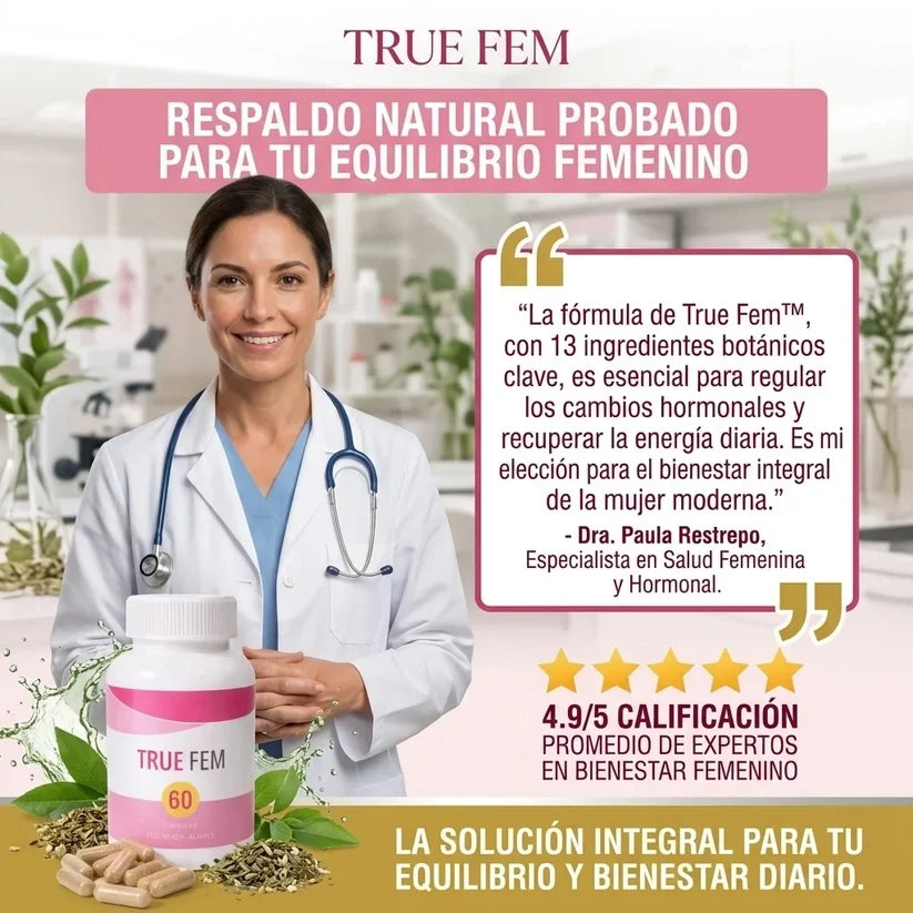 TrueFem® Balance 60 Cápsulas ORIGINAL - Recupera tu Salud Femenina y Equilibrio Hormonal