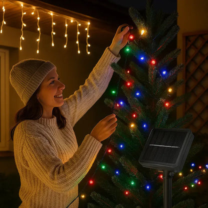 Luces Navideñas Solares 🎇 – Decoran y Ahorran tu Hogar – Ilumina sin Preocuparte del Consumo - SOLO HOY 50% OFF