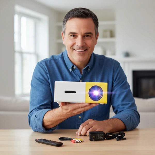 MINI PROYECTOR AMARILLO YG300 PORTATIL - Últimas unidades con un 40% OFF