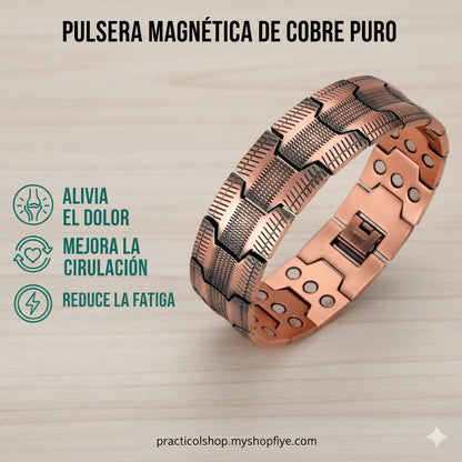 Pulsera magnética de cobre puro - alivia dolor y mejora circulación
