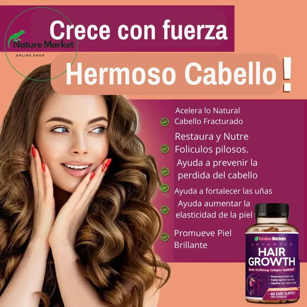 SUPER PROMO SOLO HOY 40% OFF - Hair Growth x 120 Cap + Obsequio de regalo